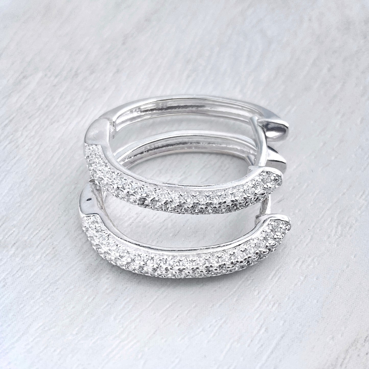 Medium Oval Beaded Hoops