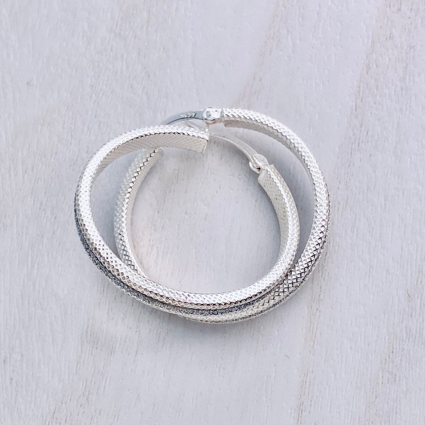 Serenity Thin Pave Hoops