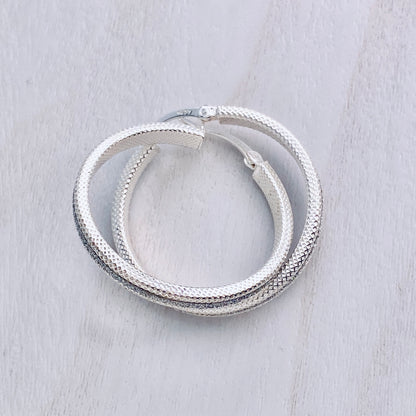 Serenity Thin Pave Hoops