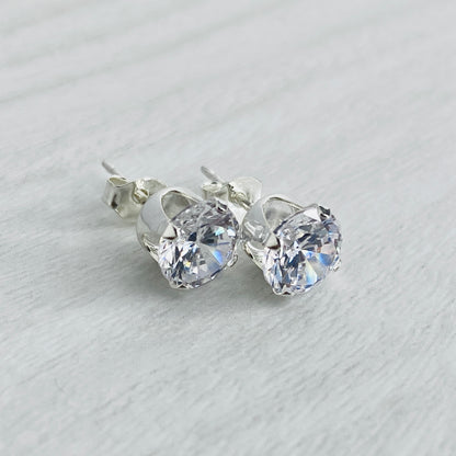 Round Cubic Zirconia Studs