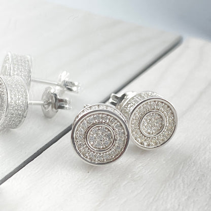 Two Row Iced Round Studs